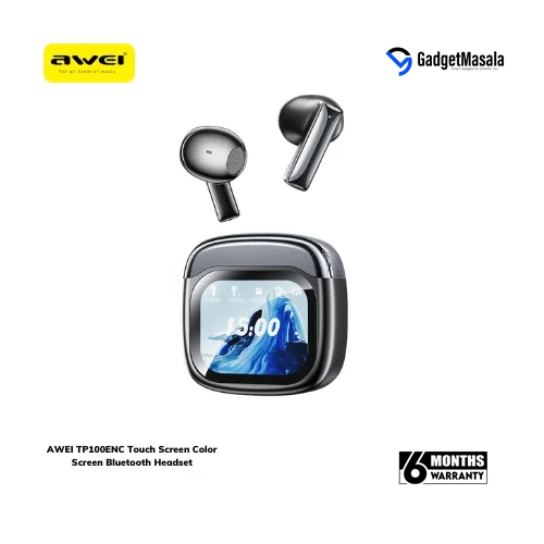 AWEI TP100ENC Touch Screen Color Screen Bluetooth Headset